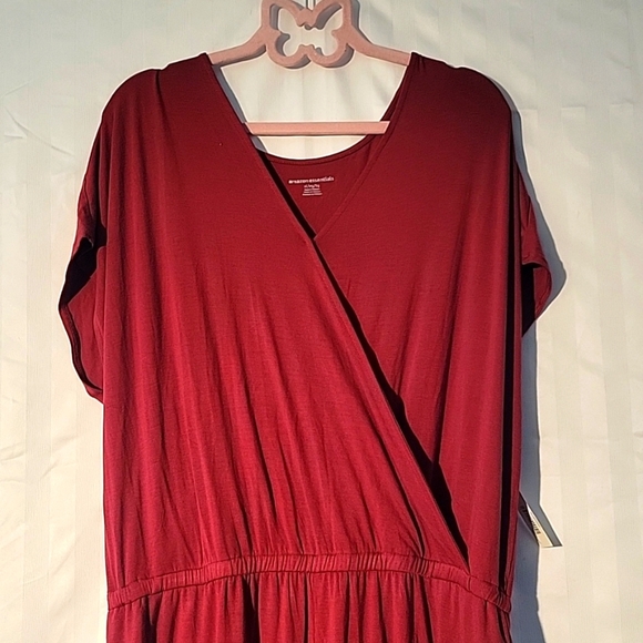 Amazon Essentials Women's Super Soft Short Sleeve V-Neck Wrap Jumpsuit, XL, NWT - Picture 7 of 10